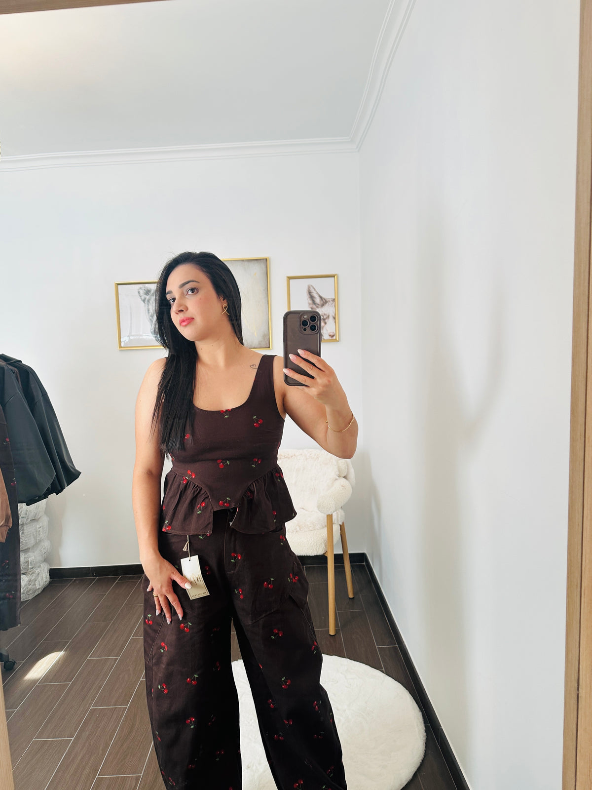 Conjunto Castanho Cereja