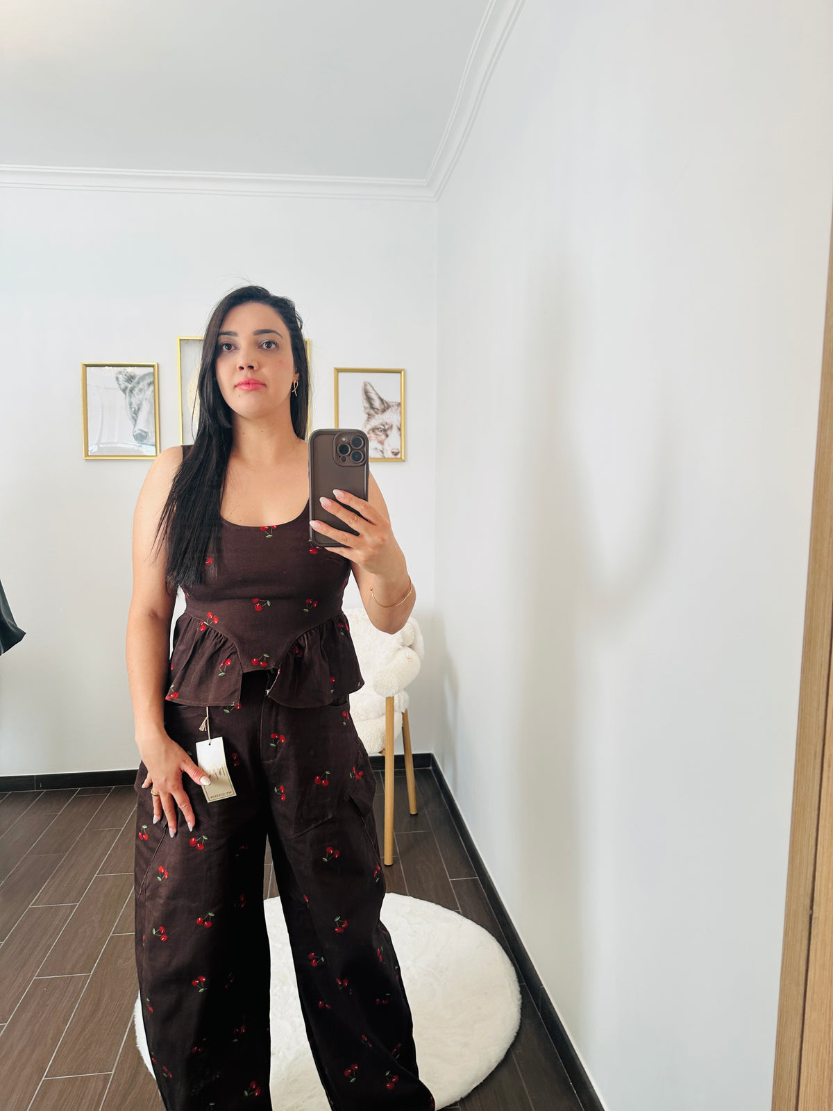Conjunto Castanho Cereja