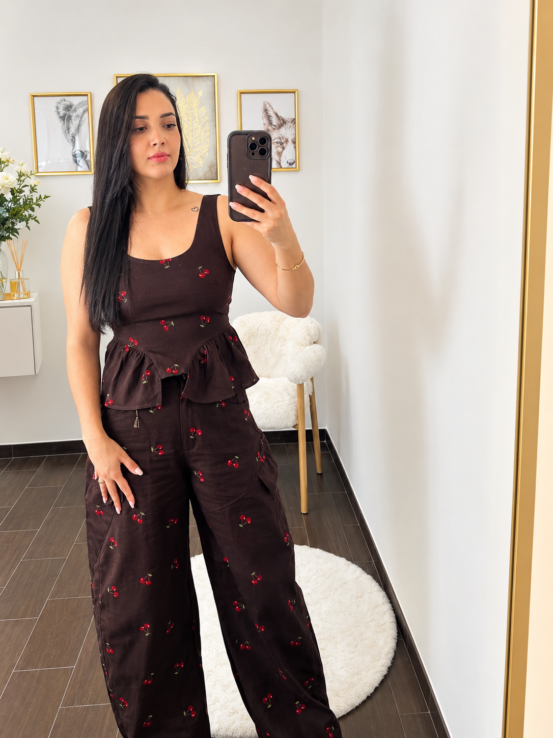 Conjunto Castanho Cereja